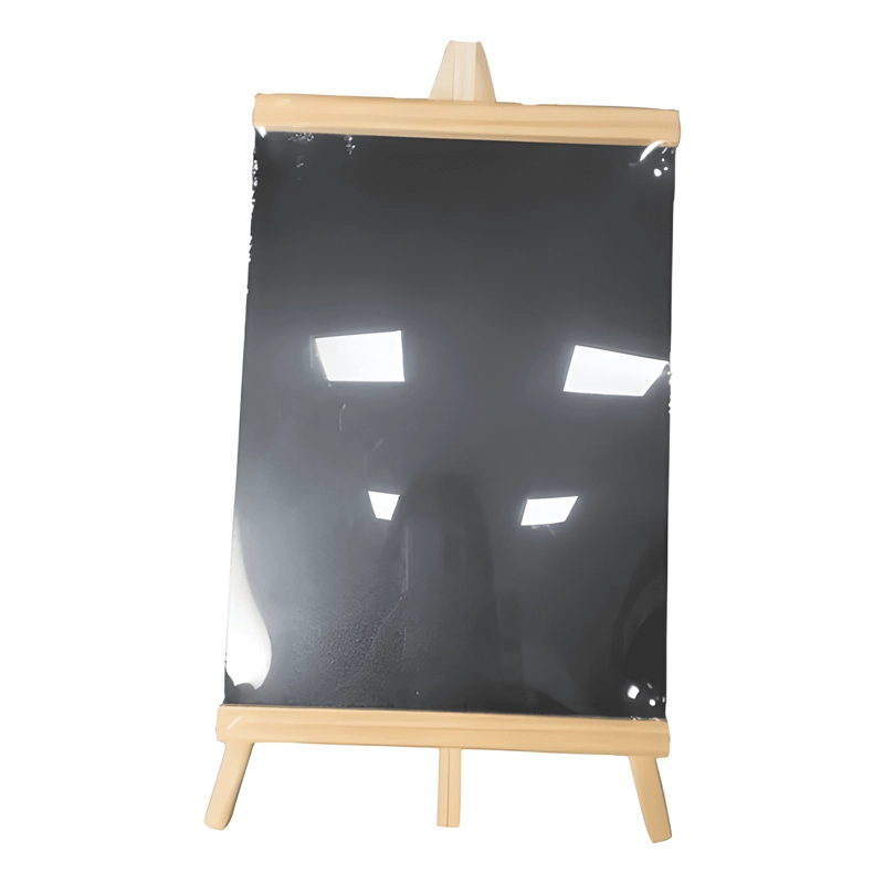 PIZARRA NEGRA DE TIZA CON ATRIL DE MADERA 25 X 48 CM - 1
