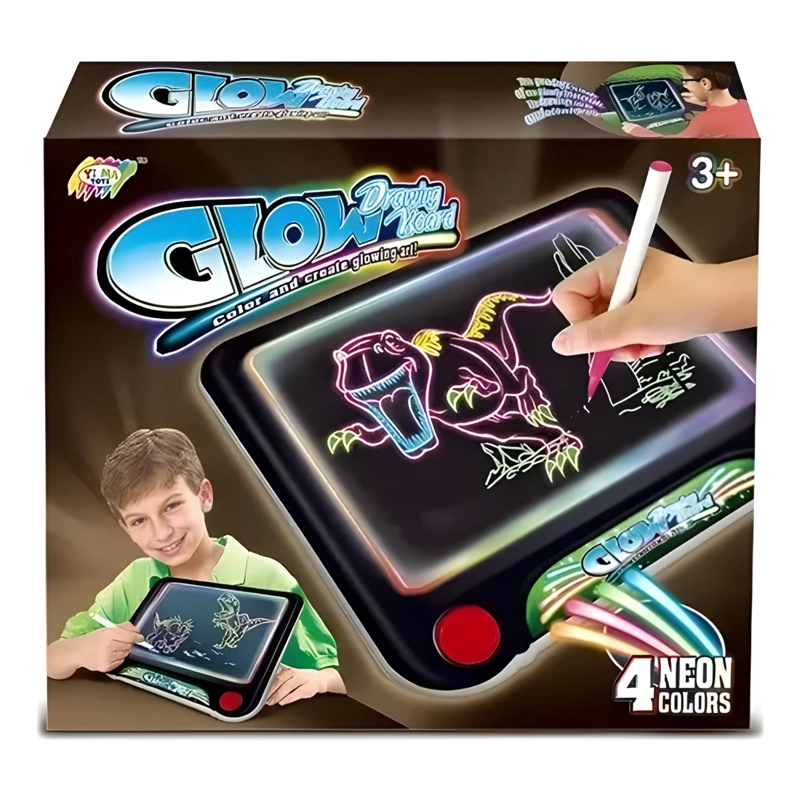 PIZARRA MAGICA 3D LED YI MA TOYS CON PLUMONES NEON NEGRO - 3