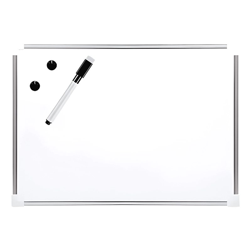 PIZARRA ACRILICA BLANCA MAGNE TICA BORDE DE ALUMINIO 30X40 CM - 2