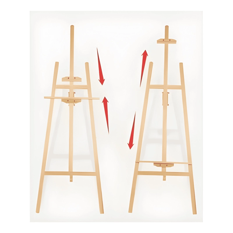 ATRIL CABALLETE PARA PINTAR DE MADERA AJUSTABLE 1.2 MTS - 2