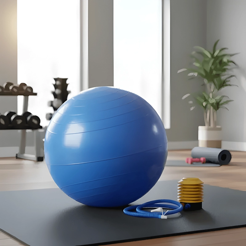 BALON PILATES ANTI-BURST 75 CM AZUL - 4