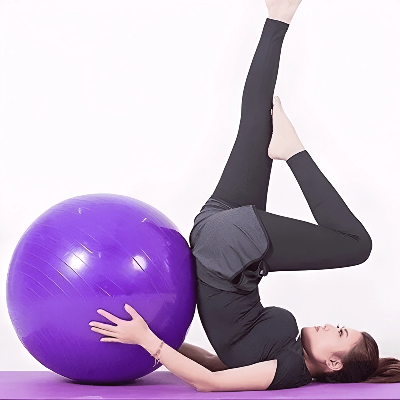 PELOTA DE PILATES RAKROSE 55 CM CON INFLADOR UNIDAD VIOLETA - 4