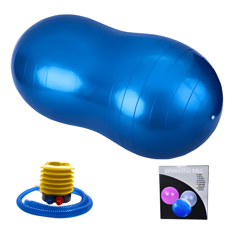 BALON OVALADO PARA PILATES YOGA TIPO MANI + INFLADOR - 4