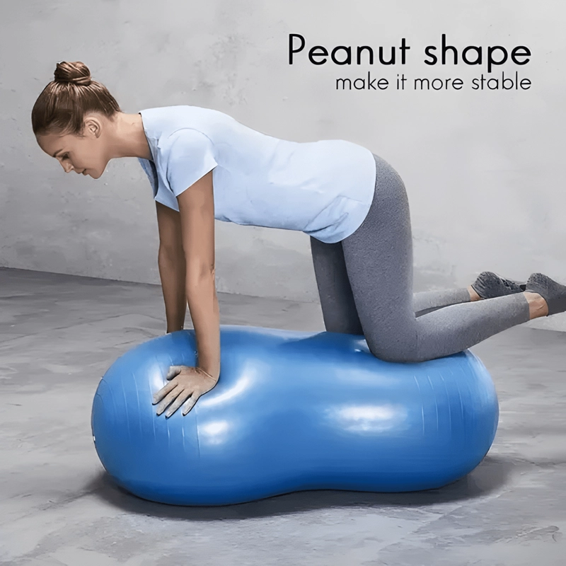BALON OVALADO PILATES YOGA TIPO MANI 90X45CM + BOMBIN #12 - 2