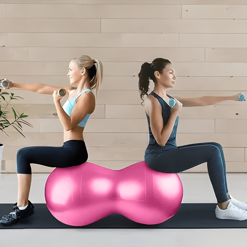 BALON OVALADO PILATES YOGA TIPO MANI 90X45CM + BOMBIN #27 - 1