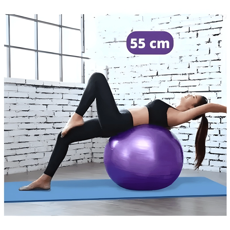PELOTA YOGA PILATES GINASTICA ABDOMINAL 55CM BOLA SUIZA - 3
