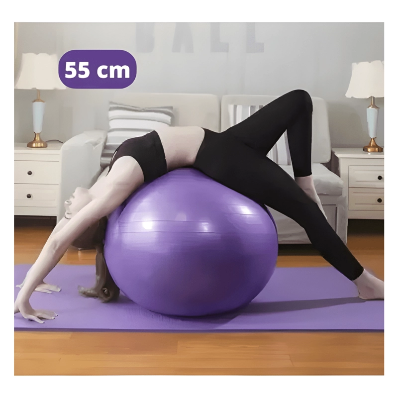 PELOTA YOGA PILATES GINASTICA ABDOMINAL 55CM BOLA SUIZA - 4