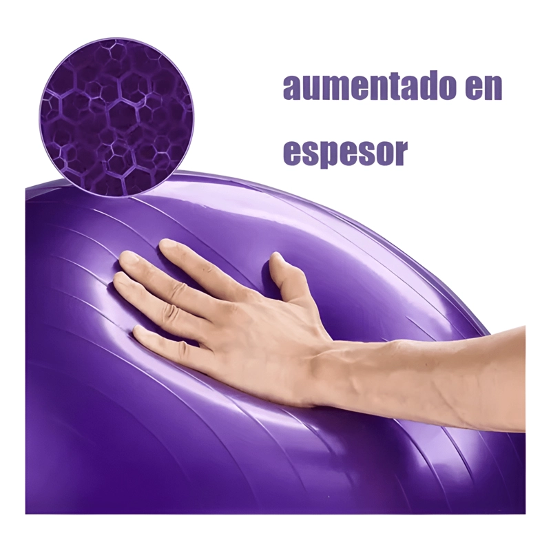 PELOTA BALON TERAPE UTICO FITBALL YOGA PILATES 75CM MORADO - 4