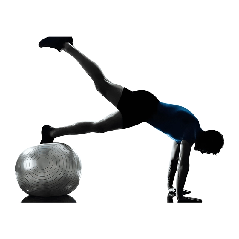 BALON PILATES YOGA PELOTA 65CM FITNES EJERCICIO AZUL - 2