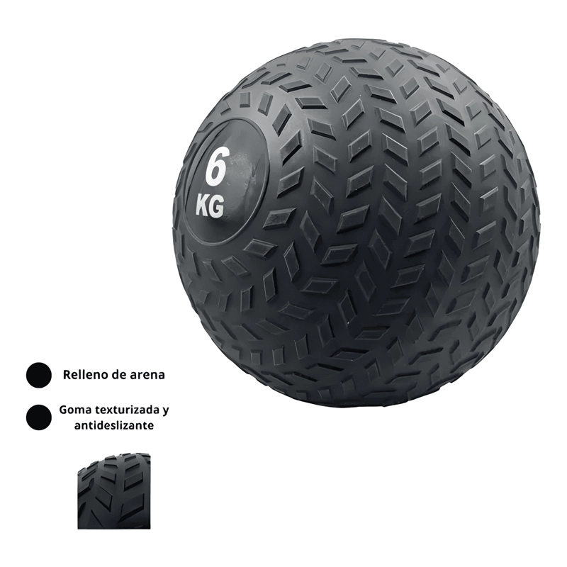 BALON MEDICINAL 6KG PARA ENTRENAMIENTO CROSSFIT / SLAM #2 - 4