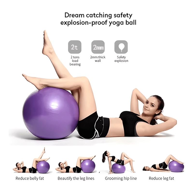 PELOTA BALON 75 CM PILATES YOGA + INFLADOR PELOTAS #2 - 2