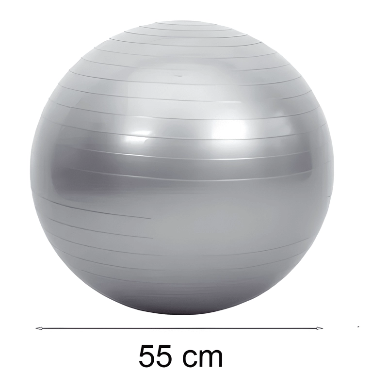 PELOTA BALON YOGA 55 CM PILATES CON INFLADOR - 4