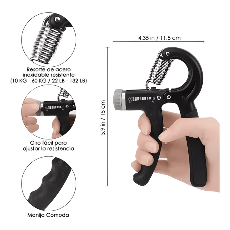 HAND GRIP SET EJERCITADORES MANO MUÑECA ANTEBRAZO #9 - 3