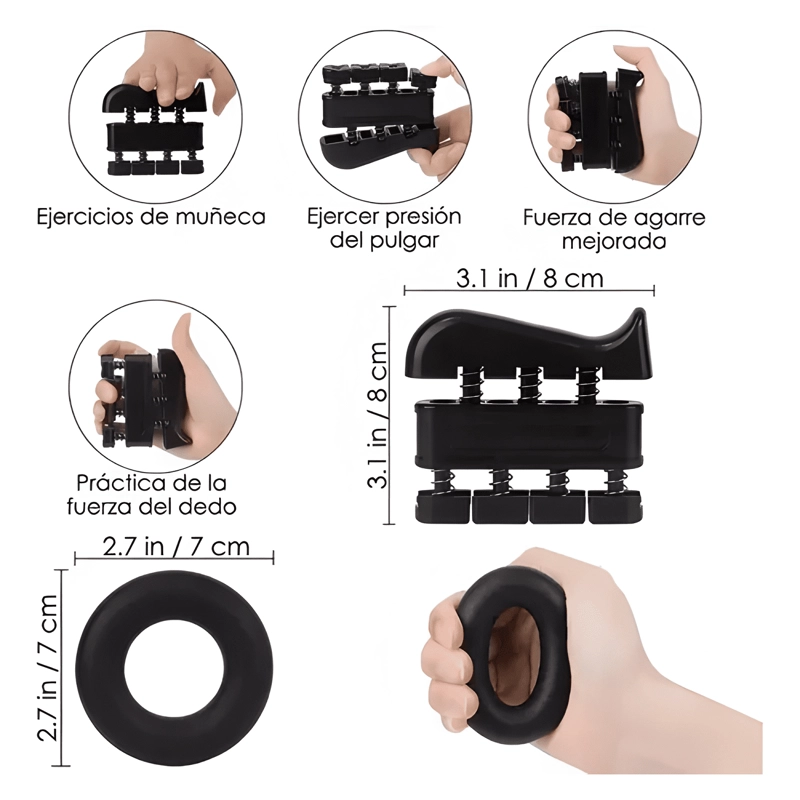 HAND GRIP SET EJERCITADORES MANO MUÑECA ANTEBRAZO #9 - 4