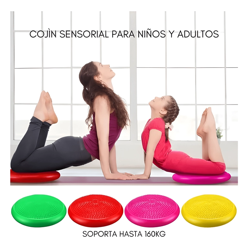 COJIN AUTISMO SENSORIAL PROPIOCEPTIVO YOGA BALONES ROSA - 2