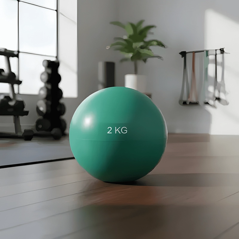 BALON MEDICINAL SILICONA 2 KILOS SIN REBOTE VERDE - 2