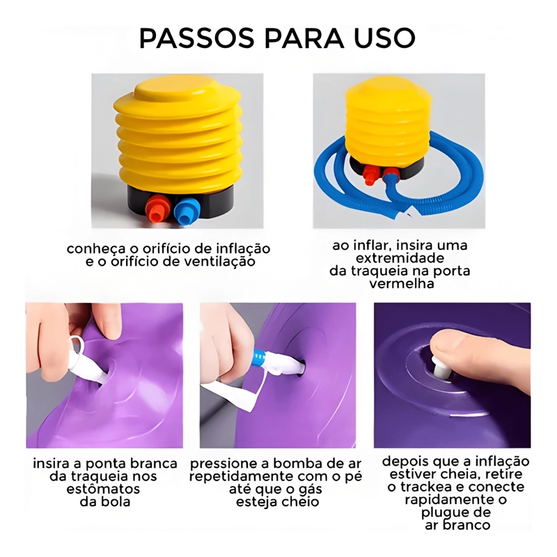 FITBALL JUSTNOW PARA PILATES Y YOGA 75 CM GRIS - 2