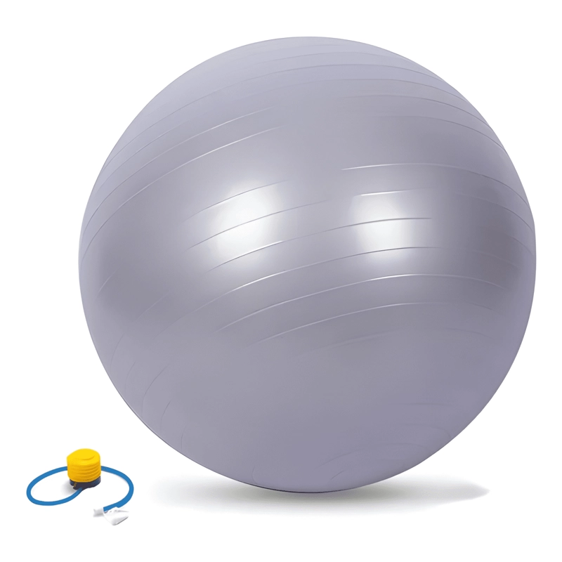 FITBALL JUSTNOW PARA PILATES Y YOGA 75 CM GRIS - 3