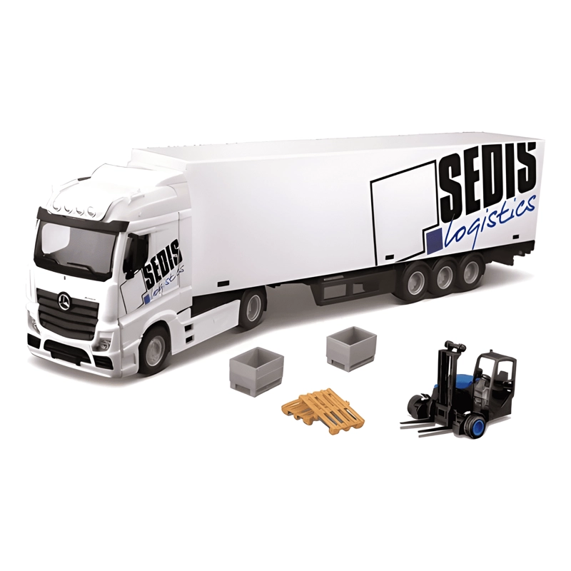 CAMION MERCEDES BENZ CON GRUA HORQUILLA 1:43 - 1