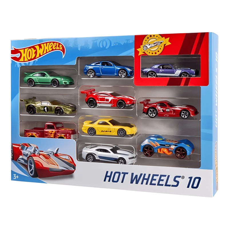 PACK 10 AUTOS HOT WHEELS CON CAJA PORTA AUTOS - 2