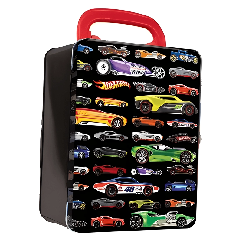 PACK 10 AUTOS HOT WHEELS CON CAJA PORTA AUTOS - 3