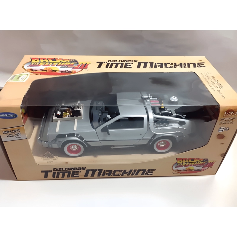 DELOREAN BACK TO THE FUTURE 3 TIME MACHINE 1/24 GRIS #2 - 3
