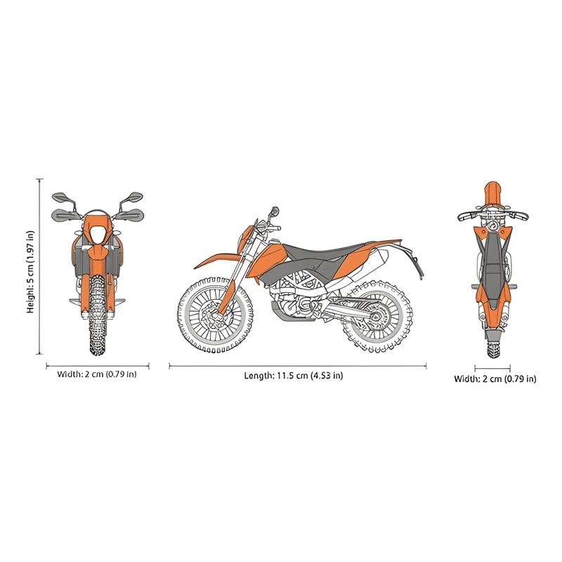 MOTO KTM 690 ENDURO R COLECCIONABLE A ESCALA NARANJO - 1