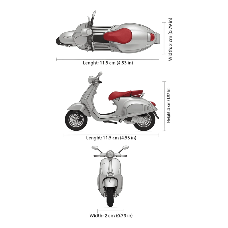 MOTO VESPA 946 AÑO 2014 ESCALA 1:18 - 1