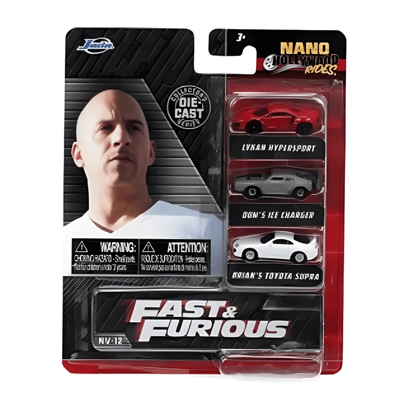 NANO FAST AND FURIOUS LYKAN / SUPRA ESCALA 1:64 ROJO - 1