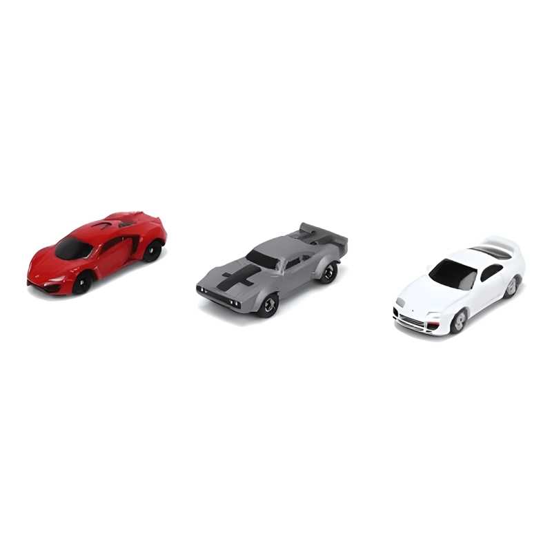 NANO FAST AND FURIOUS LYKAN / SUPRA ESCALA 1:64 ROJO - 2
