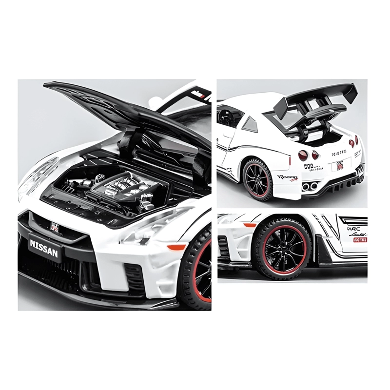 AUTO NISSAN GTR R35 ESCALA 1:32 BLANCO - 1