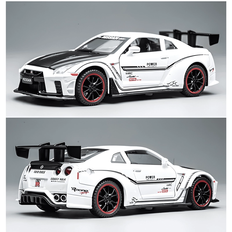 AUTO NISSAN GTR R35 ESCALA 1:32 BLANCO - 2