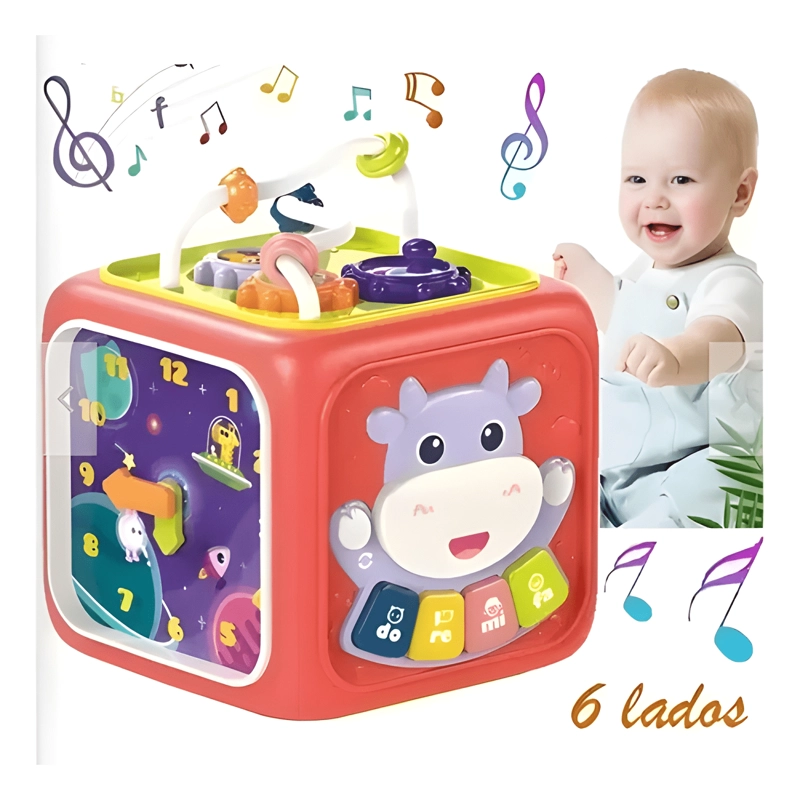 JUGUETE MONTESSORI EDUCATIVO 6 EN 1 CUBO PARA BEBE - 1