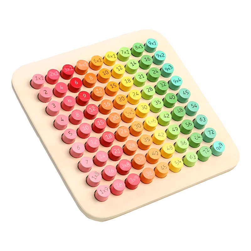 TABLA DE MULTIPLICAR DE MADERA MONTESSORI PARA NIÑOS - 3