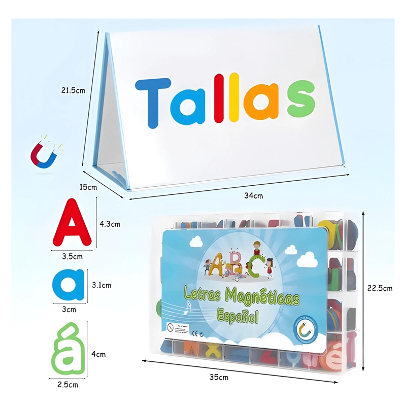 JUEGO DE LETRAS MAGNE TICAS COLORIDAS 281 PIEZAS - 1