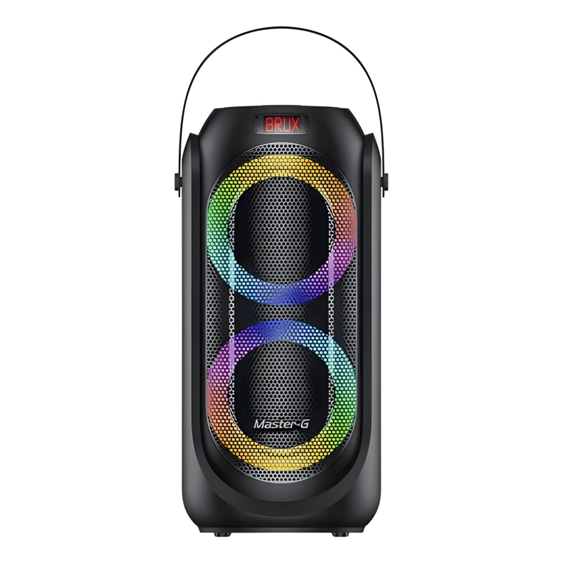 PARLANTE BLUETOOTH KARAOKE 6,5 X2 30W TWS RADIO FM NEGRO - 1