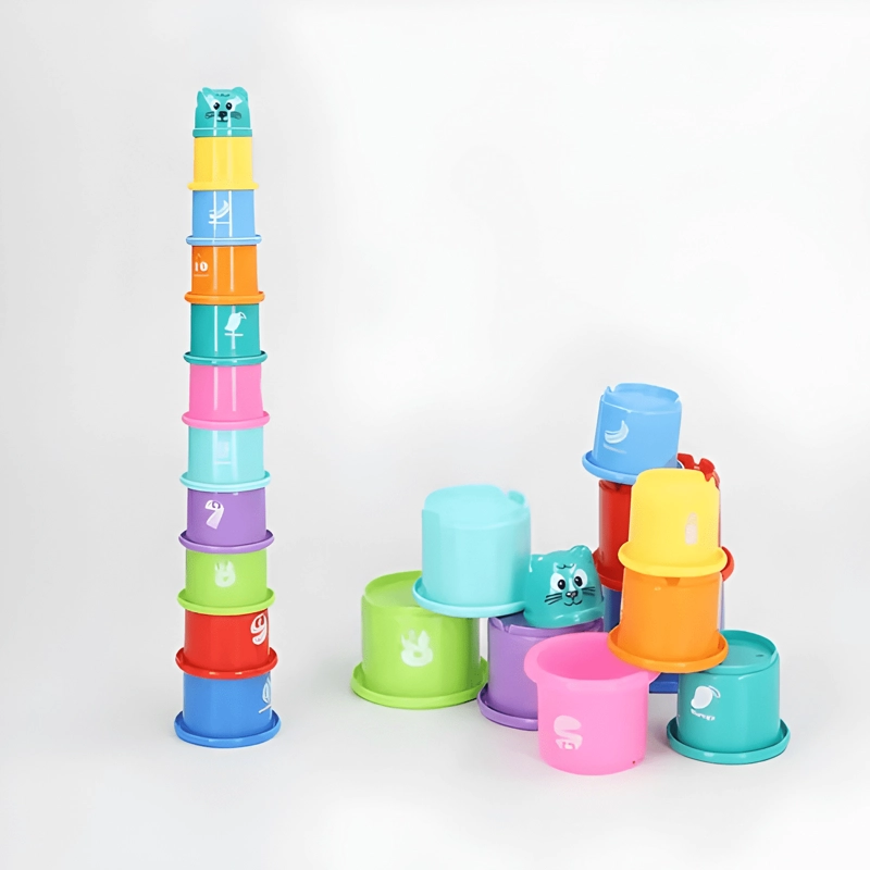 JUEGO DE APRENDIZAJE EDUCATIVO VASOS DE APILAR MULTICOLOR #2 - 2