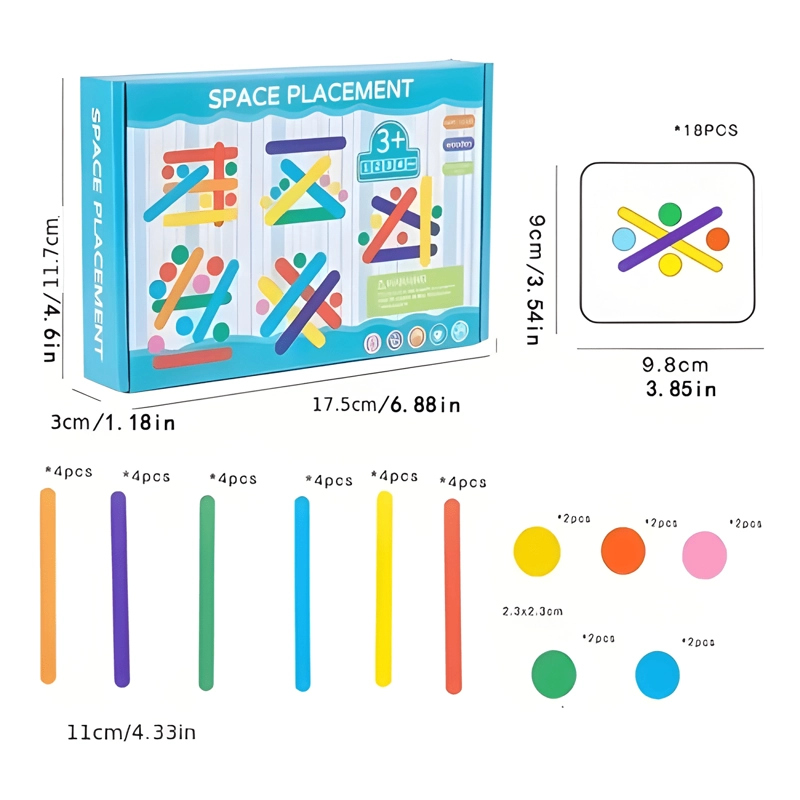 JUEGO DIDACTICO PATRONES MONTESSORI PALO ARCOIRIS PARA NIÑOS - 2
