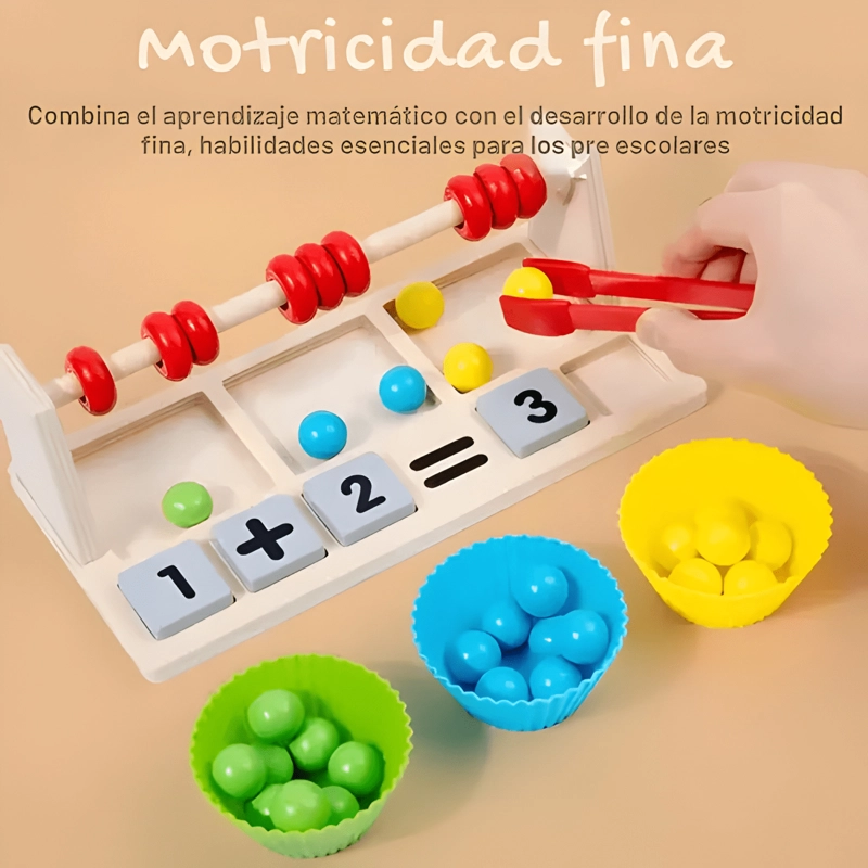 ABACO DE MADERA MONTESSORI MATEMATICAS Y MOTRICIDAD FINA #3 - 3