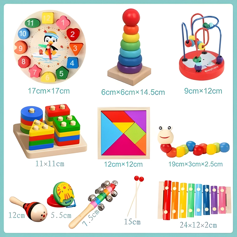 10PCS JUEGO DIDACTICO SENSORIAL BEBE  ESTIMULACION #1 - 1