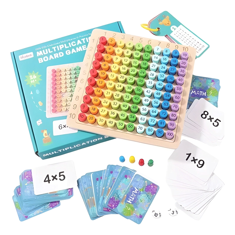 TABLERO DIDACTICO TABLA DE MULTIPLICAR JUEGO MONTESSORI #1 - 1