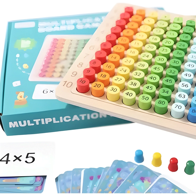 TABLERO DIDACTICO TABLA DE MULTIPLICAR JUEGO MONTESSORI #1 - 2