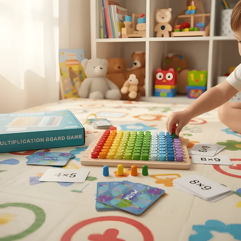 TABLERO DIDACTICO TABLA DE MULTIPLICAR JUEGO MONTESSORI #1 - 4