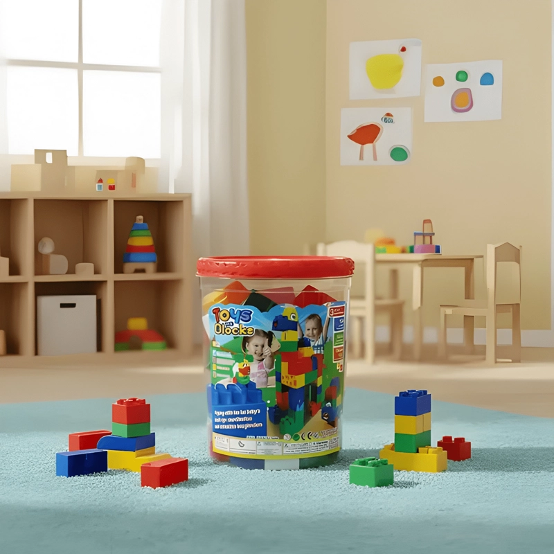 JUEGO DE ENCASTRE BLOQUES GRANDES CONSTRUCCION NIÑOS - 1