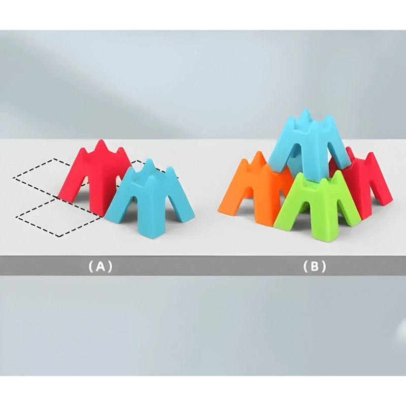 JUEGO MONTESSORI ESQUINAS UP APILABLE EDUCATIVO 80 PIEZAS - 2
