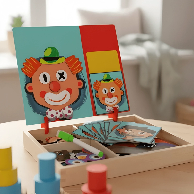 JUEGO DIDACTICO ROSTROS PIZARRA MAGNE TICA NIÑOS - 2