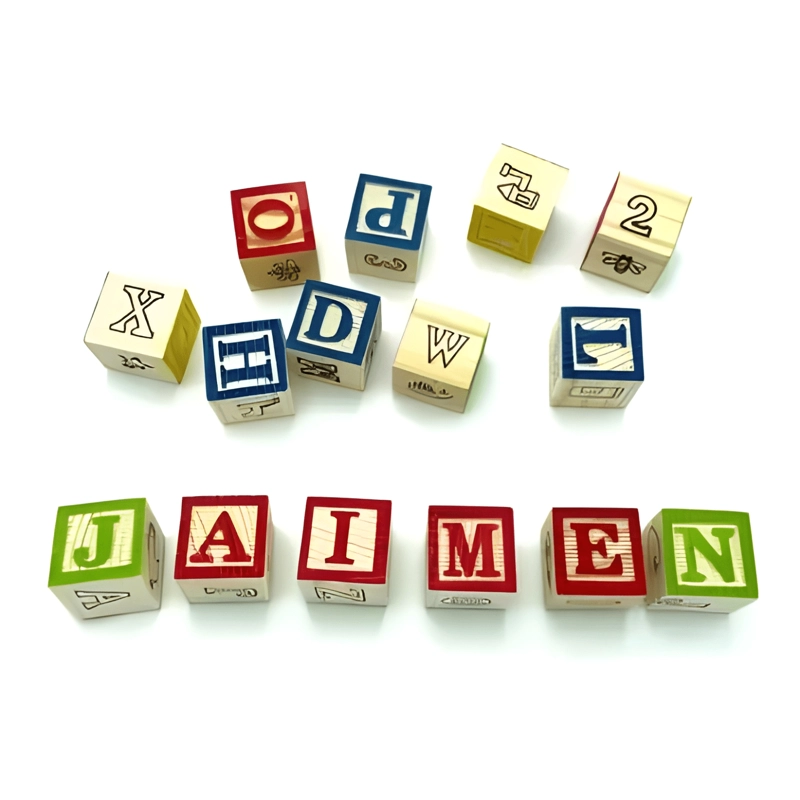 CUBO 48 PIEZAS MADERA LETRAS NUMEROS ENTRETENIMIENTO - 1