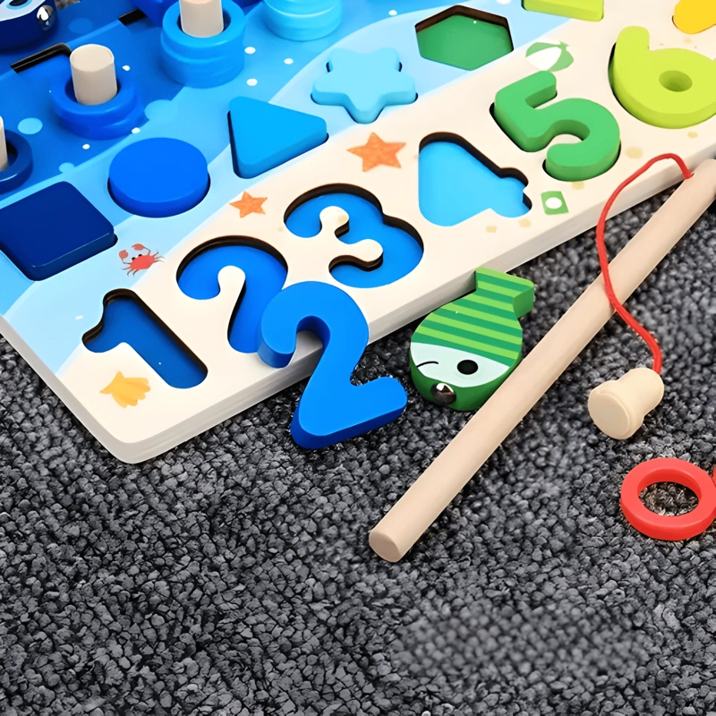JUEGO DIDACTICO DE MADERA PARA NIÑOS MULTICOLOR - 4