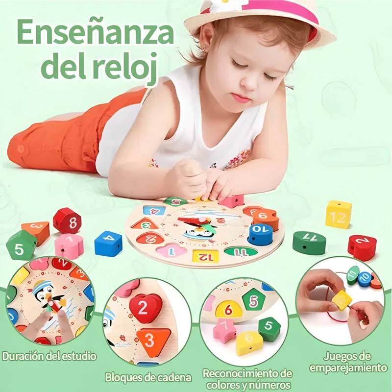 PACK 10 JUGUETES DIDACTICOS DE MADERA NIÑOS APRENDIZAJE #1 - 4
