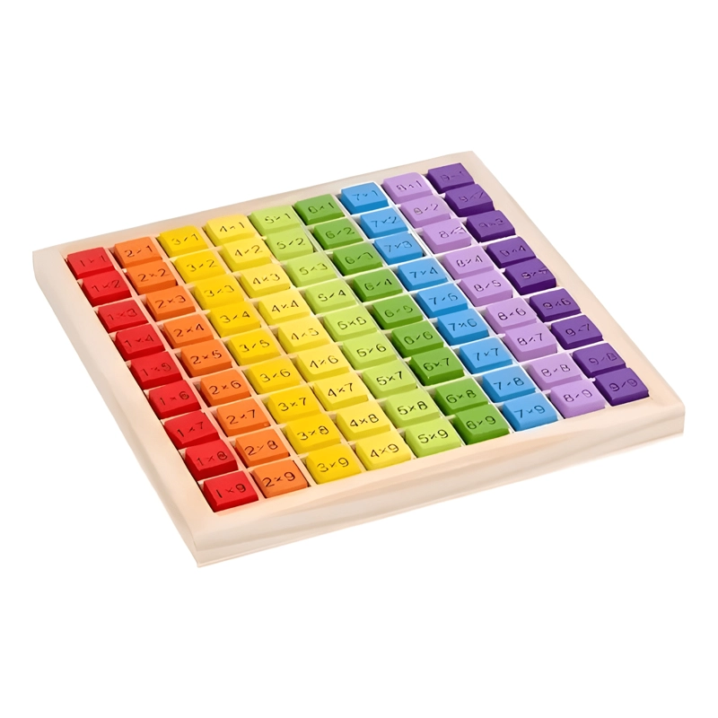 TABLA DE MULTIPLICAR JUGUETE DIDACTICO DE MADERA PARA NIÑOS - 1